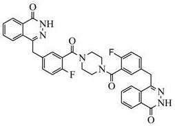 Schematic flow chart of the Olaparib refining process showing dissolution, decolorization, and crystallization steps