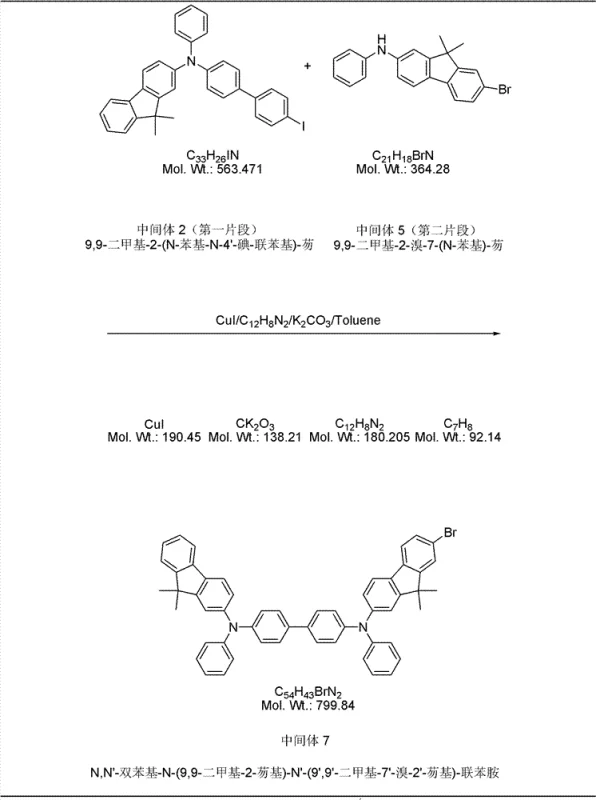 Final Suzuki Coupling to form the Target OLED Material