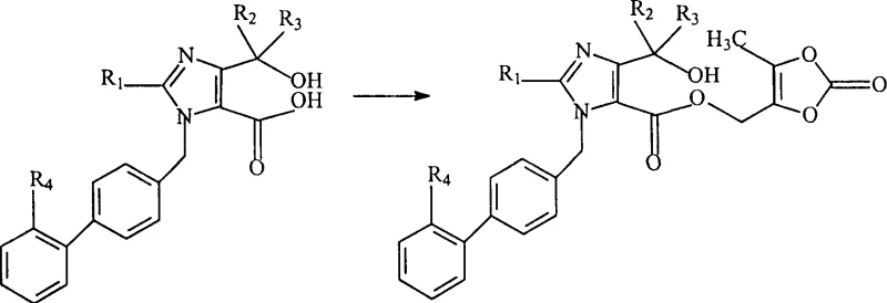 Esterification reaction step converting the acid intermediate to the final ester product