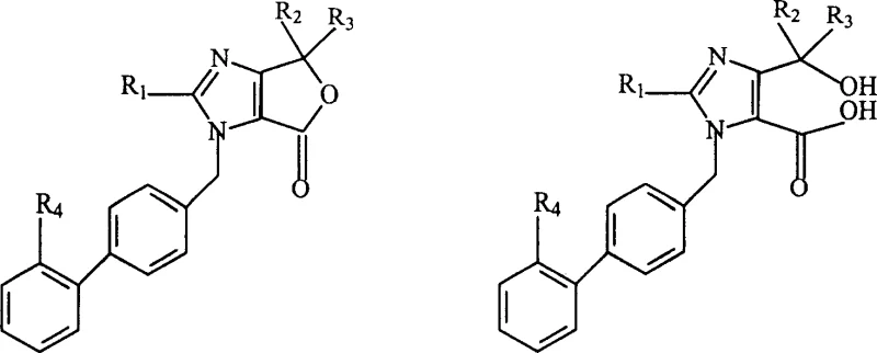 General reaction scheme showing the ring-opening of furo-imidazolone to carboxylic acid intermediate
