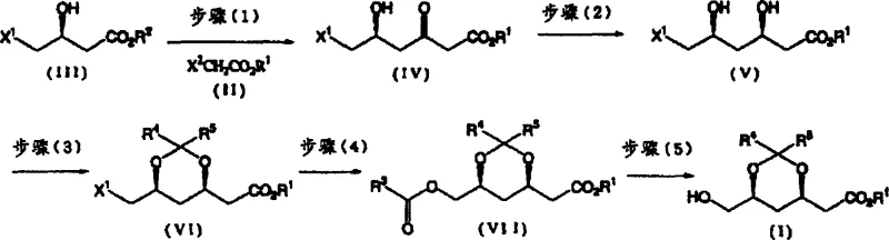 Overall reaction scheme showing the 5-step synthesis process from starting materials to the final optically active derivative