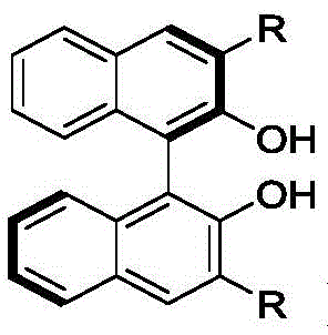 Structure of chiral binaphthol catalysts used in the asymmetric synthesis
