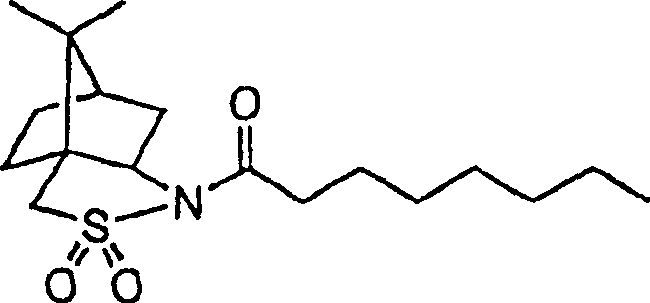 Formation of N-octanoyl camphorsultam intermediate showing the attachment of the chiral auxiliary