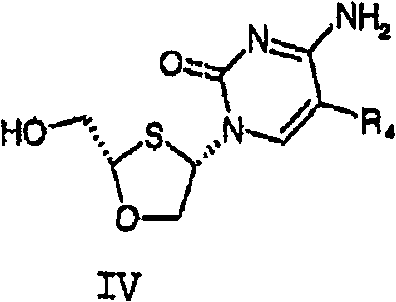 Chemical structure of Formula IV representing a specific optically active derivative used in the resolution process