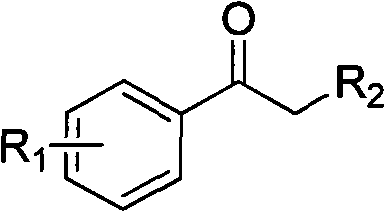 General chemical structure of aryl alcohol intermediates showing variable substituents R1 and R2