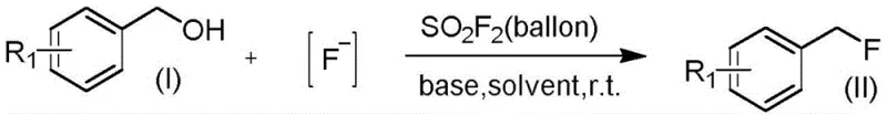 General reaction scheme for the preparation of organic fluorine compounds using sulfuryl fluoride gas
