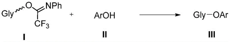 General reaction scheme showing glycosyl donor and phenolic acceptor reacting to form phenolic glycoside under Kass reagent catalysis