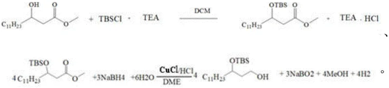 Complete synthetic route showing the transformation from Compound I to Compound VI via protection and reduction