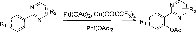Proposed reaction mechanism for the ortho-acetoxylation process
