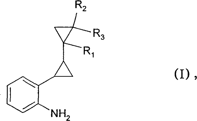 General reaction scheme showing the conversion of Formula II halobenzene to Formula I aniline using ammonia and copper catalyst