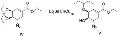 Selective reduction of protected intermediate using triethylsilane and titanium tetrachloride