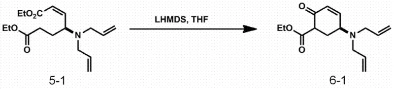 Dieckmann cyclization of compound 5-1 to 6-1