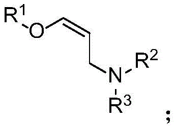 General structure of oxaallylamine compound showing R¹, R², R³ substituent positions