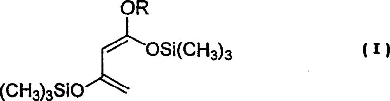 Chemical structure of 1,3-bis(trimethylsilyloxy)-1-alkoxybuta-1,3-diene (Formula I)