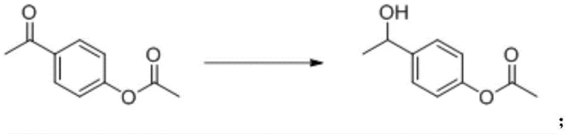 Hydrogenation reduction of p-acetoxyacetophenone to alcohol intermediate
