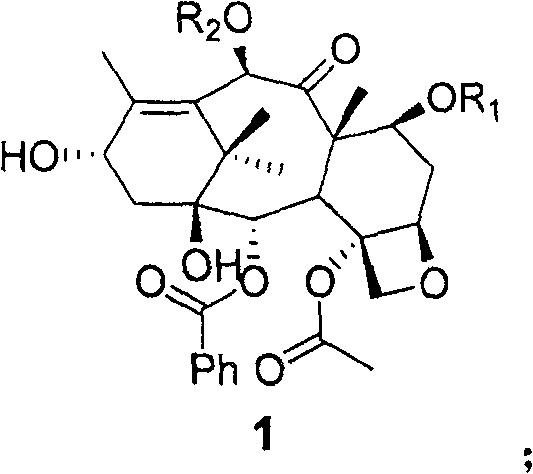 Chemical structure of protected 10-deacetylbaccatin 10-DAB starting material