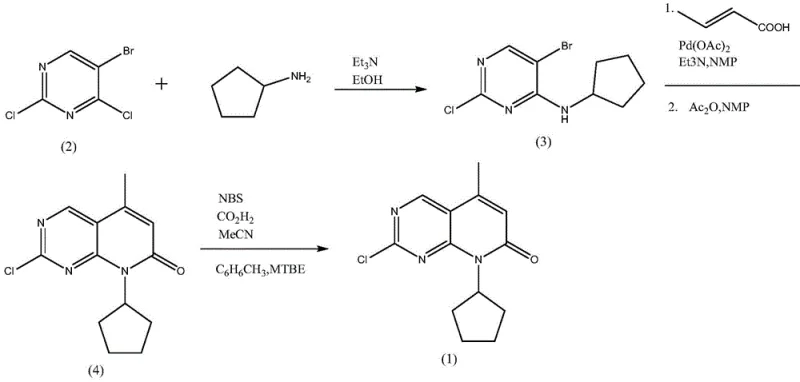 Conventional synthesis route involving Heck reaction and palladium catalysis