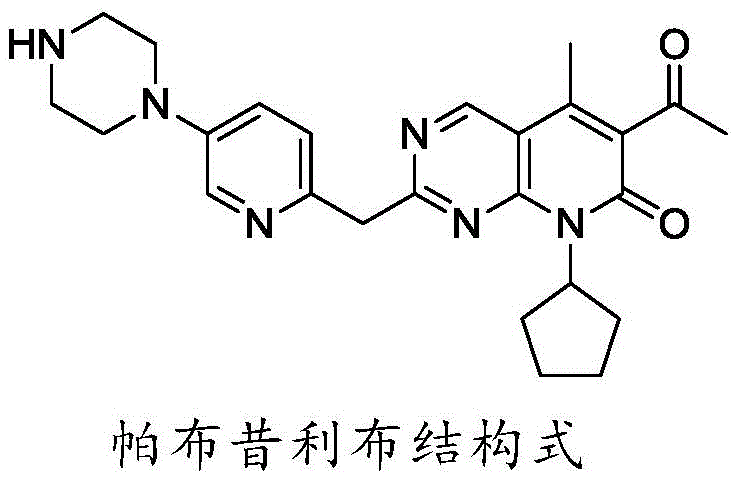 Chemical structure of Palbociclib showing the core pyrido[2,3-d]pyrimidin-7-one scaffold
