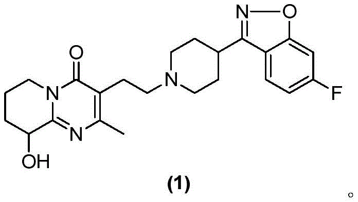 Chemical structure of Paliperidone (Compound 1) showing the pyridopyrimidinone and benzisoxazole moieties
