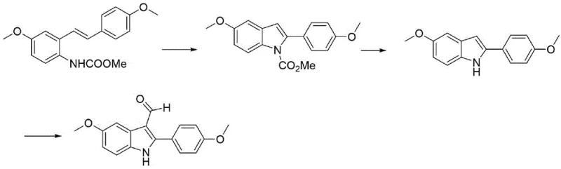 Multi-step synthesis of bioactive indole derivatives for pharmaceutical applications