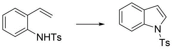 Synthesis of N-(4-tosyl)indole via Pd-catalyzed oxidative cyclization