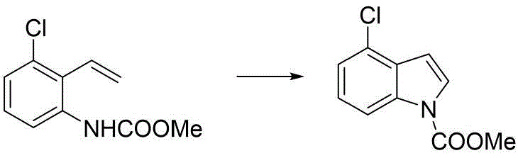 Synthesis of 4-Chloroindole derivative demonstrating regioselective functionalization
