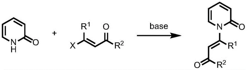 Conventional nucleophilic substitution reaction for enamide synthesis showing limitations
