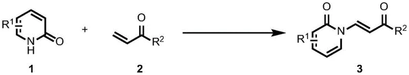 General reaction scheme for Pd-catalyzed dehydrogenative coupling of 2-pyridones and acrylates
