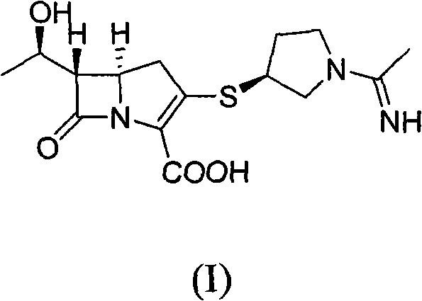 Chemical structures of Panipenem and related intermediates including Ketone, Compound II, III, IV, V, and VI