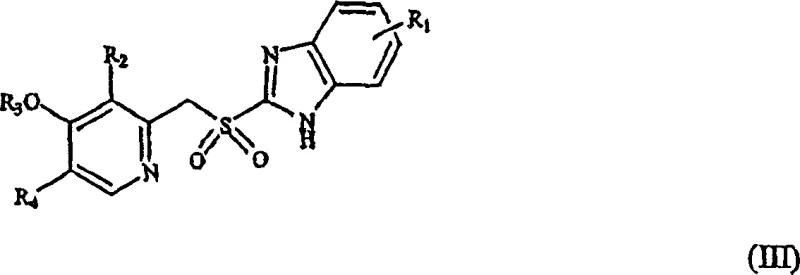 Chemical structure showing the over-oxidation of thioether to sulfone impurity (Formula III)