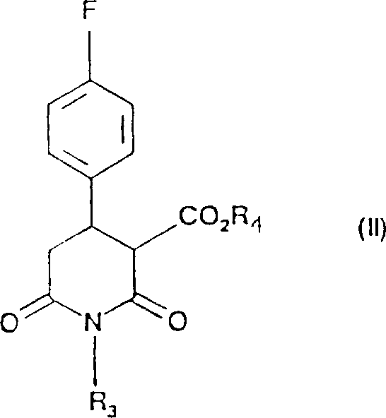 Structure of Formula II, the piperidine-2,6-dione precursor undergoing diborane reduction