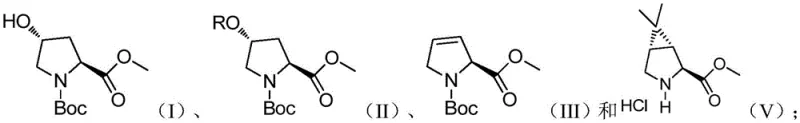 General synthetic route from Formula I to Formula V showing protection, elimination, and cyclopropanation steps