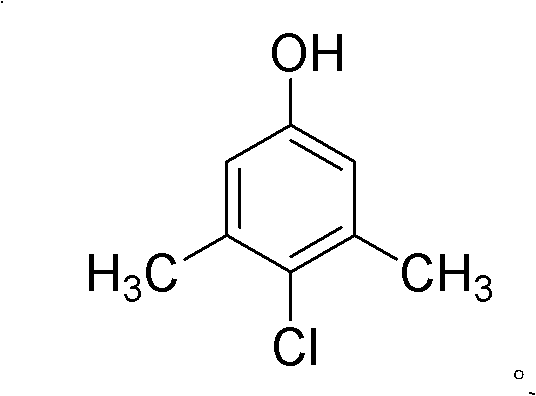 Chemical Structure of 4-Chloro-3,5-Dimethylphenol (PCMX)