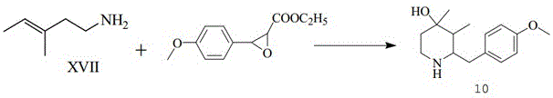 Full synthesis route from Compound XVII to Pentazocine Intermediate Compound 10