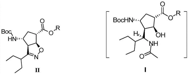 Reaction scheme showing one-pot conversion of Intermediate II to Intermediate I