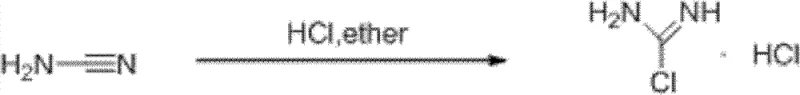 Preparation of chloroformamidine hydrochloride reagent from cyanamide and HCl