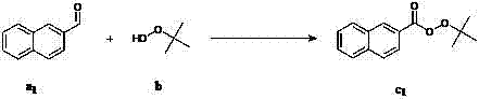 General reaction scheme showing iodine-catalyzed conversion of aldehydes to peresters using t-butyl hydroperoxide