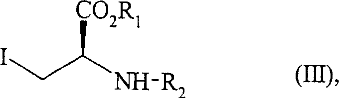 Structure of the chiral iodide derivative (Formula III) used for alkylation