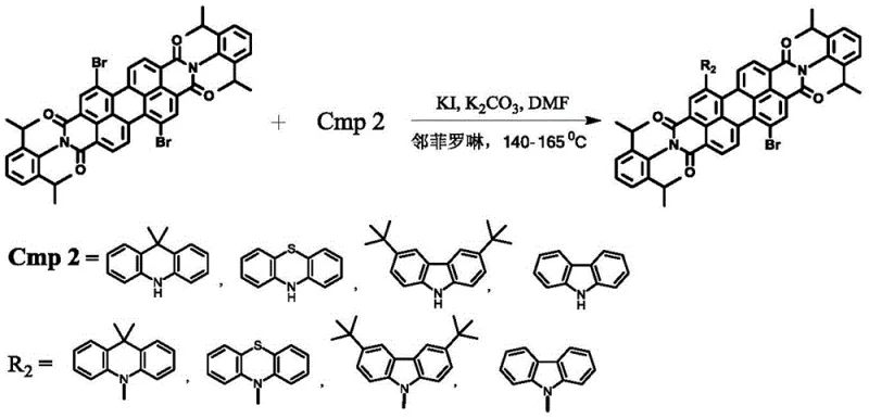 Step 2 Nucleophilic substitution reaction scheme forming PDI-KZ