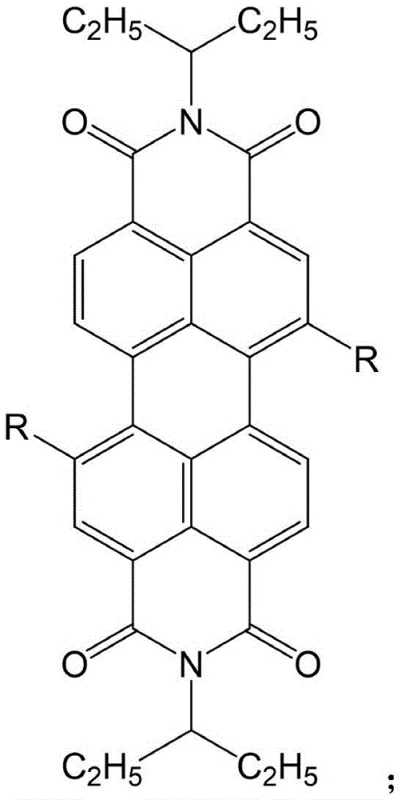 General structural formula of perylene diimide derivatives with variable R groups