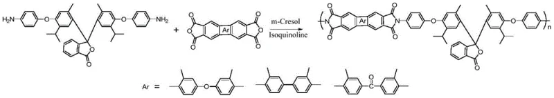 One-step solution polycondensation reaction forming the soluble polyimide polymer