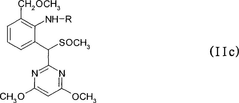 Structure of Intermediate IIc showing the sulfoxide derivative