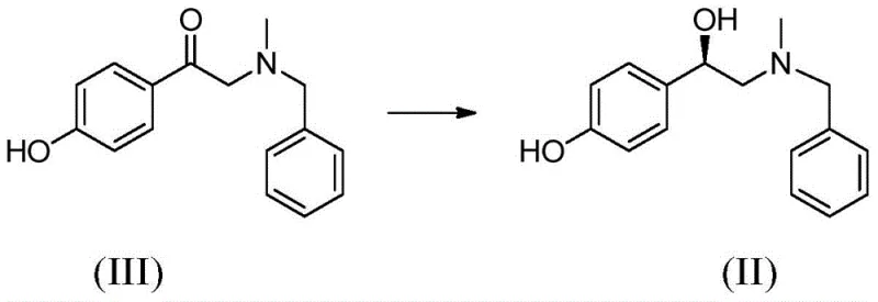 Biocatalytic reduction reaction scheme converting Ketone (III) to Alcohol (II) using KRED and Isopropanol