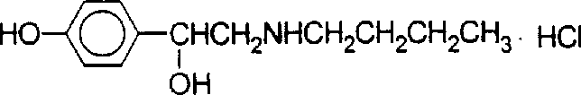 Chemical structure of Denopamine intermediate 1-(4-hydroxyphenyl)-2-[2-(3,4-dimethoxyphenyl)ethylamino]ethanol hydrochloride