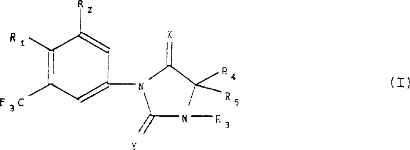 General chemical structure of Formula I showing variable substituents R1-R5 and heteroatoms X-Y