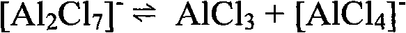 Equilibrium of chloroaluminate anions in Lewis acid ionic liquid