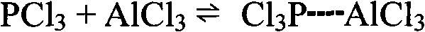 Complex formation between PCl3 and AlCl3 species