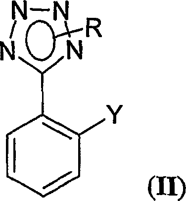 Chemical structure of Formula II phenyltetrazole derivative intermediate