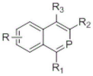 General chemical structure of the novel isophosphinoline phosphine ligand with variable substituents