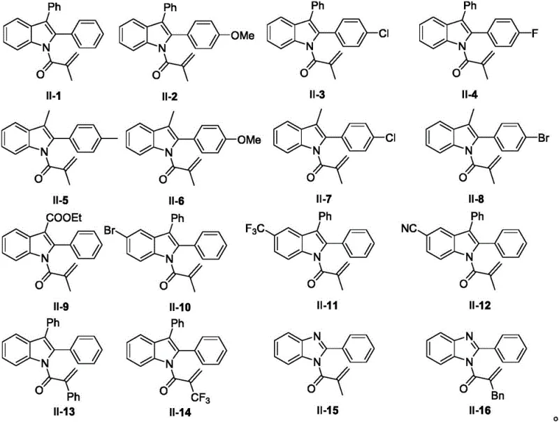 Substrate scope of N-methacryloyl-2-phenylindole derivatives showing diverse functional group tolerance